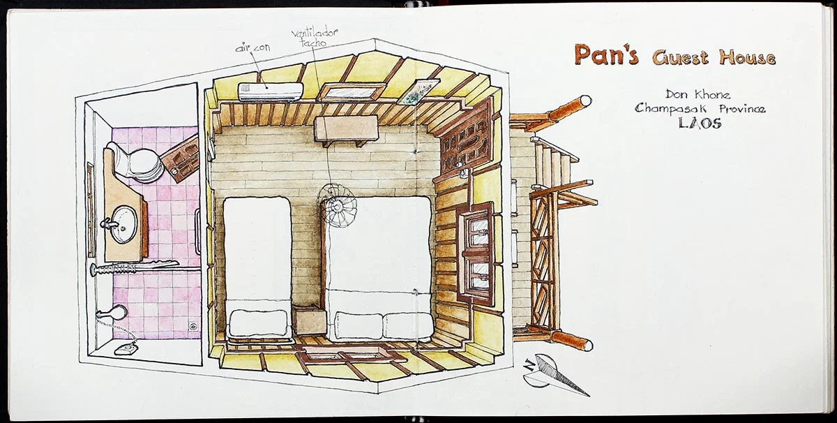 Pans Guest House in Don Khone, Champasak Province, Laos