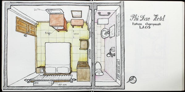 AlojARTE - Accommodation & Pencils | Hotel rooms freehand drawings and